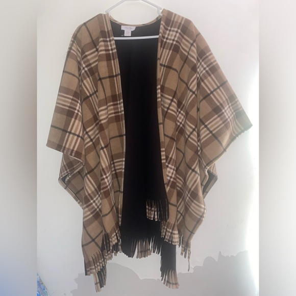 Martha Stewart.. Women's Travel Shawl Open Front Poncho Cape for Autumn Winter - Picture 2 of 6